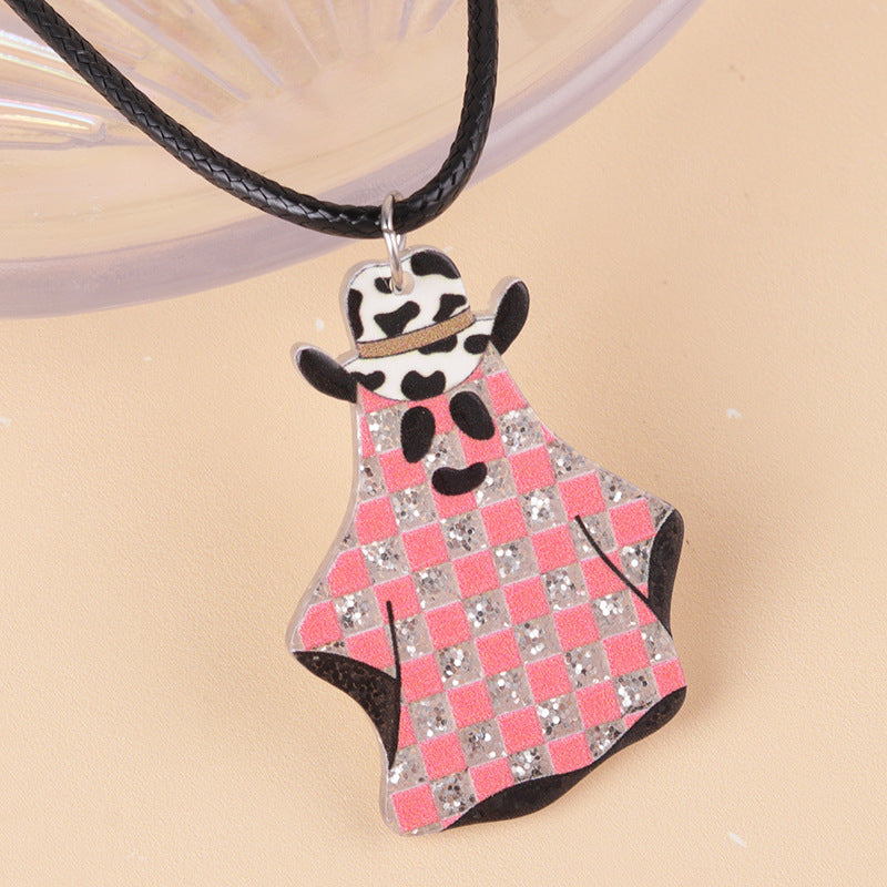 Wholesale Hot Sale Halloween Series Cartoon Fun Ghost Pumpkin Necklace